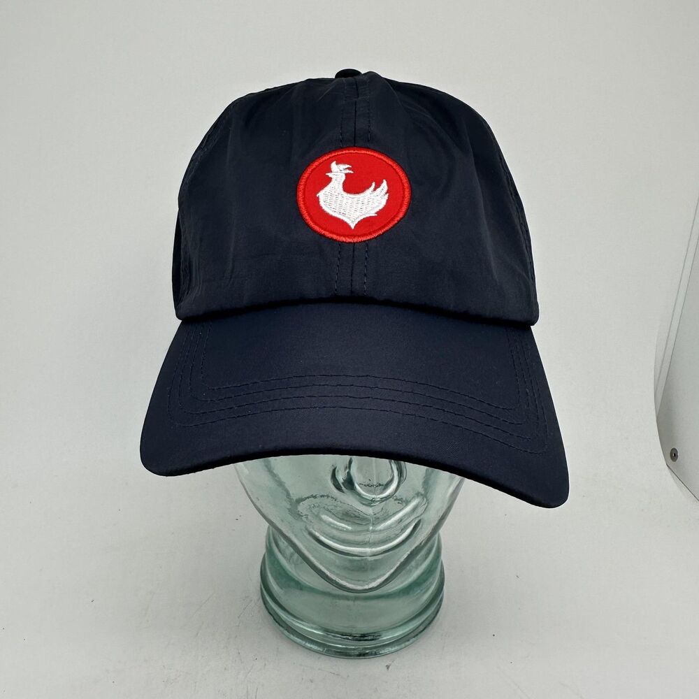 Zaxbys Hat Cap Strap Back Mens One Size Blue Perforated Chicken Logo Restaurant